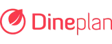 Dineplan logo integrated on a black background.